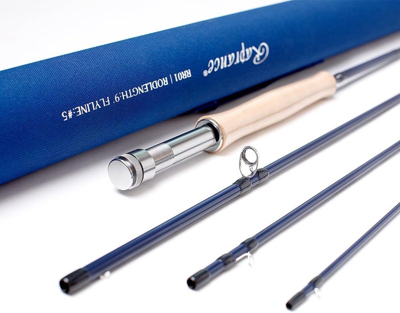 Raprance Fly Fishing Rod with Tube, 4-Sections, Medium Fast Action Freshwater Fly Rod, IM8 Carbon Fiber - Image 5